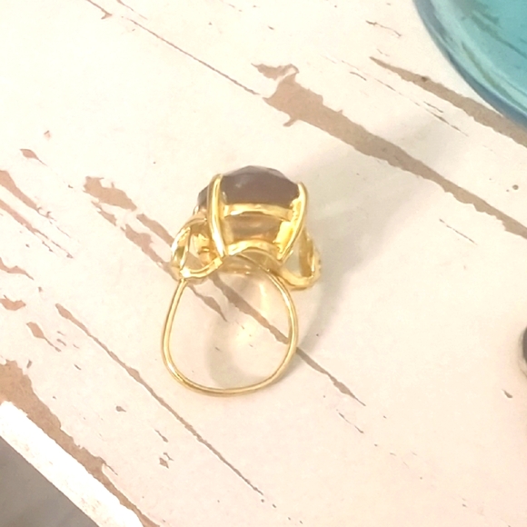 Sarah Coventry 1967 “Golden Amber” Cocktail Ring – Signed Vintage Collectible - Picture 12 of 16